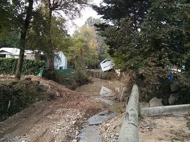 innondation dans les alpes françaises